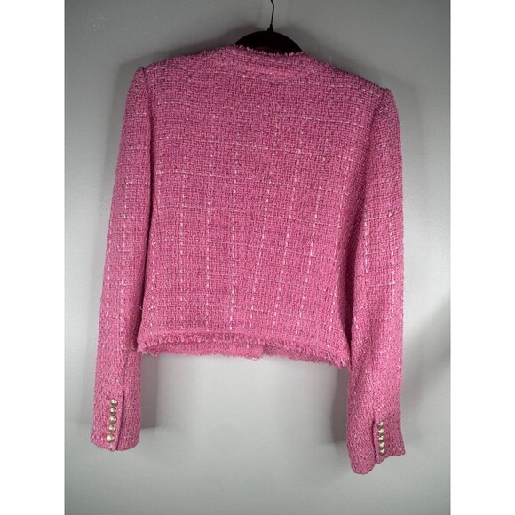 Generation Love Kristen Pink Tweed Blazer Gold AccentsvSize XS NWT - Picture 6 of 7